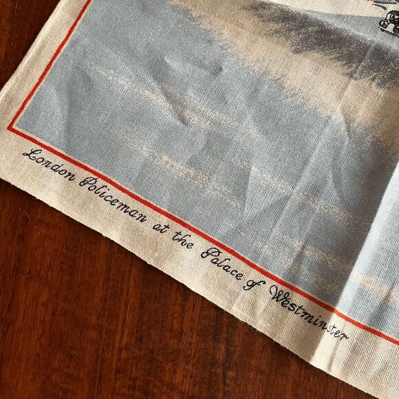 VTG Irish Linen Tea Towel City of Westminster Policeman Big Ben 20x30 - Picture 5 of 11